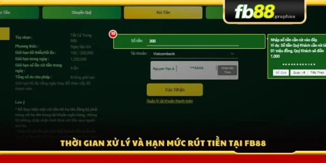 Khoảng thời gian xử lý yêu cầu rút tiền tại FB88